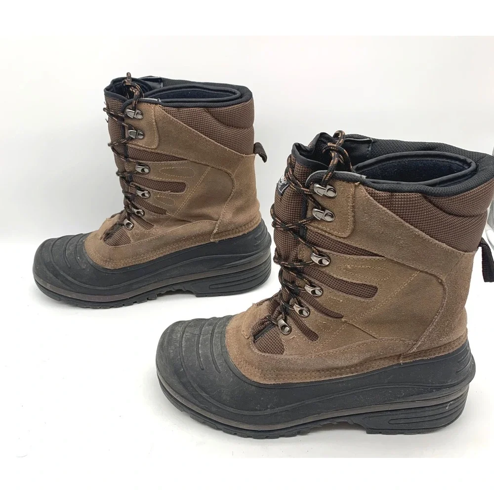 Ranger Men's Thermolite Insulated Winter Snow Boots Brown Black Size 11